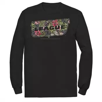 Мужская футболка с тропическим логотипом «Лига справедливости DC Comics»