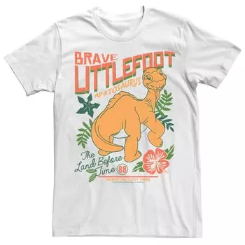 Мужская футболка с тропическим плакатом Land Before Time Brave Littlefoot Licensed Character