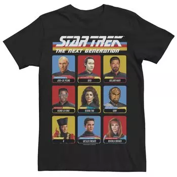 Мужская футболка с участием актеров Star Trek Next Generation 9 Licensed Character