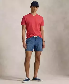 Мужская футболка с V-образным вырезом Classic-Fit Polo Ralph Lauren, красный