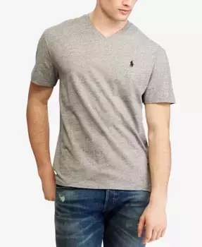 Мужская футболка с V-образным вырезом Classic-Fit Polo Ralph Lauren, серый