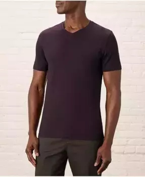 Мужская футболка с V-образным вырезом из органического хлопка Luxe Stretch Jersey Slim Pact, фиолетовый
