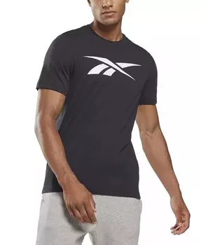 Мужская футболка с векторным логотипом и графическим рисунком Reebok, черный
