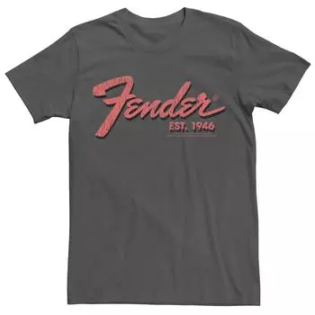 Мужская футболка с винтажным логотипом и рисунком Fender Licensed Character