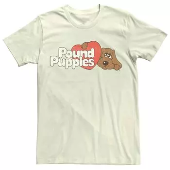 Мужская футболка с винтажным логотипом Pound Puppies Licensed Character