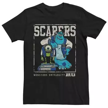 Мужская футболка с винтажным плакатом Disney Pixar Monsters University «Майк и Салли» Licensed Character