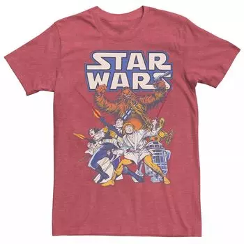 Мужская футболка с винтажным плакатом для групповых снимков Hero Star Wars