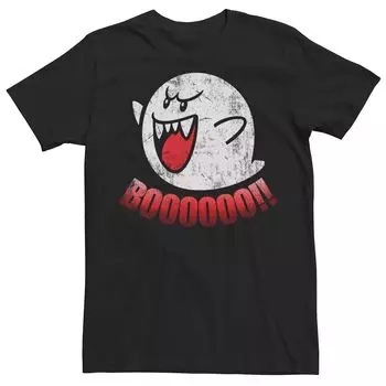 Мужская футболка с винтажным портретным рисунком Nintendo Boo Ghost Licensed Character