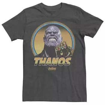 Мужская футболка с винтажным портретом и рисунком Marvel Infinity War Thanos