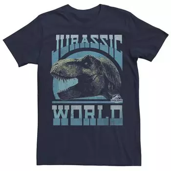 Мужская футболка с винтажным профилем Jurassic World Two T-Rex, Синяя Licensed Character, синий