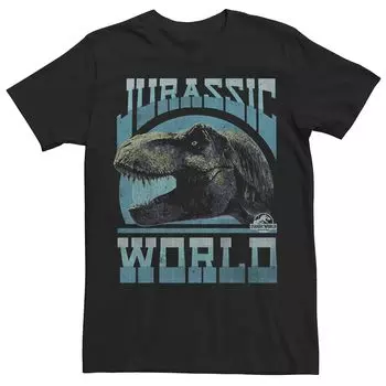 Мужская футболка с винтажным профилем Jurassic World Two T-Rex Licensed Character, черный
