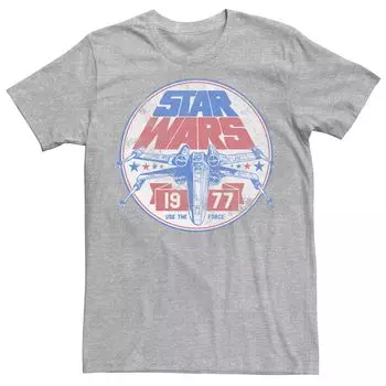 Мужская футболка с винтажным значком Patriotic X-Wing и графическим рисунком Star Wars