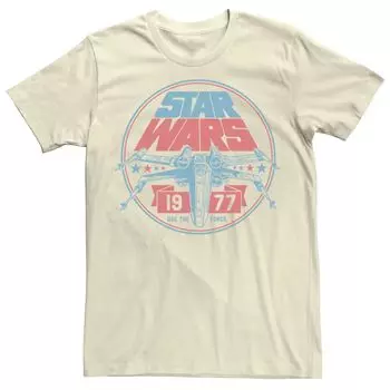 Мужская футболка с винтажным значком Patriotic X-Wing и графическим рисунком Star Wars