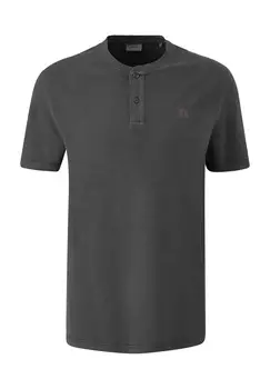 Мужская футболка с воротником Henley S.Oliver, цвет 9824 Grey/ Black