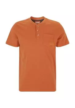 Мужская футболка с воротником Henley TOM TAILOR, цвет Flame Orang