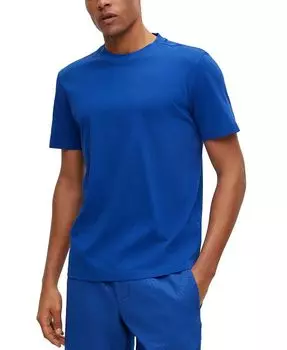 Мужская футболка с воротником-логотипом Hugo Boss, синий