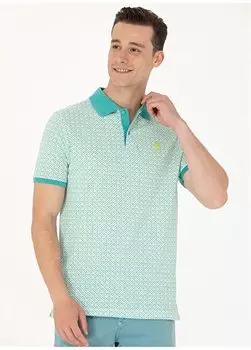 Мужская футболка с воротником-поло мятная AREZ U.S. Polo Assn., мятный