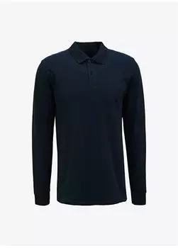 Мужская футболка с воротником поло темно-синяя 241 LCM 242006 SOON DARK BLUE Lee Cooper, темно-синий