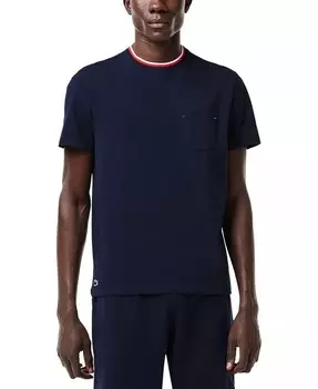 Мужская футболка с воротником-стойкой и нижнее белье Lacoste, синий