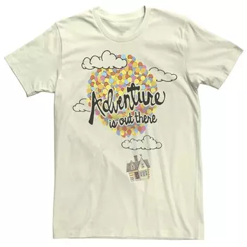 Мужская футболка с воздушным шаром Disney/Pixar's Up Adventure House Licensed Character, цвет Natural