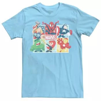 Мужская футболка с вставками из мультфильмов «Мстители Marvel» и комиксами Licensed Character