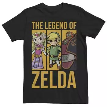 Мужская футболка с вставками Nintendo Zelda Trio Licensed Character