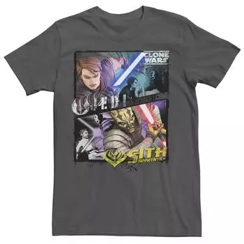 Мужская футболка с вставками «Войны клонов, джедаи и ситхи» Star Wars