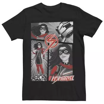 Мужская футболка с вставками в виде комиксов Marvel Ms. Marvel Licensed Character