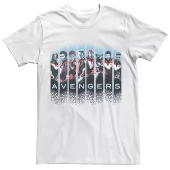 Мужская футболка с вставками в виде персонажей Avengers Endgame Marvel, белый