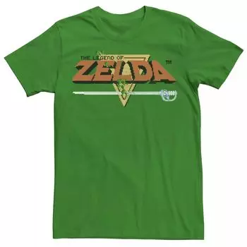 Мужская футболка с выцветшим логотипом The Legend Of Zelda Pixel Licensed Character