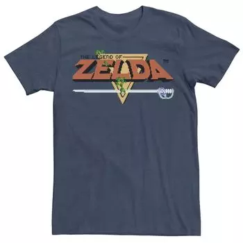 Мужская футболка с выцветшим логотипом The Legend Of Zelda Pixel Licensed Character