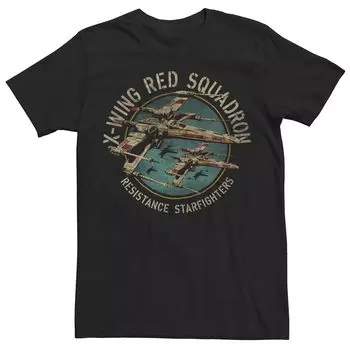 Мужская футболка с выцветшим портретом Star Wars X-Wing Squadron Licensed Character