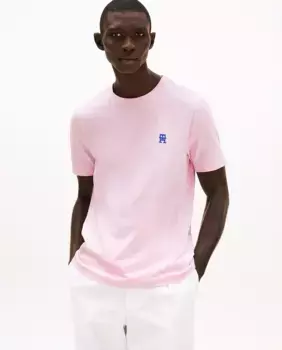 Мужская футболка с вышитым брендингом Tommy Hilfiger, розовый