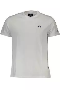 Мужская футболка с вышитым логотипом La Martina, белый