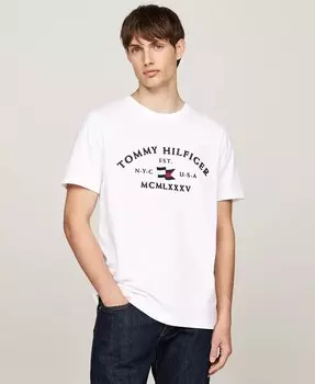 Мужская футболка с вышитым логотипом Tommy Arch Tommy Hilfiger, белый