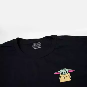 Мужская футболка с вышивкой и графикой «Звездные войны: Мандалорец Бэби Йода» Star Wars