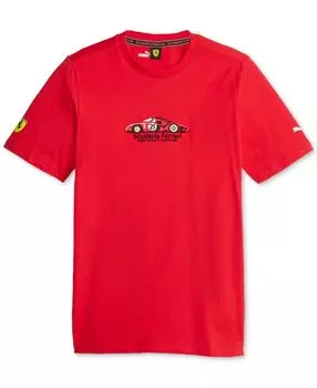 Мужская футболка с вышивкой и рисунком Ferrari Race Puma