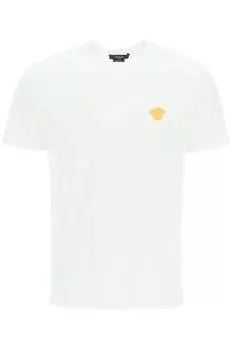 Мужская футболка с вышивкой «Медуза» от Versace, белый