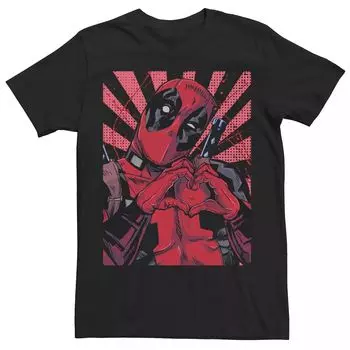 Мужская футболка с закрытым сердечком Marvel Deadpool Licensed Character