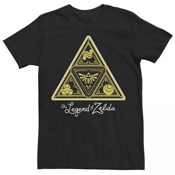 Мужская футболка с замысловатым логотипом Triforce The Legend Of Zelda Licensed Character