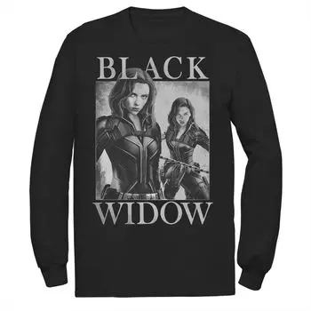 Мужская футболка с зеркальным рисунком Marvel Black Widow Two Widows Licensed Character