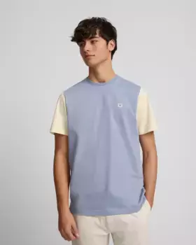 Мужская футболка с желтыми, синими и серыми рукавами Silbon, синий