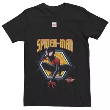 Мужская футболка с золотистым шестигранным рисунком Spiderverse Spider-Man Marvel