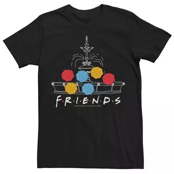 Мужская футболка с зонтиком и фонтаном Friends Friends Licensed Character