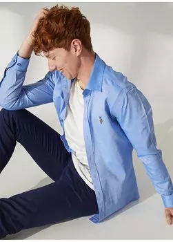 Мужская футболка Saks с воротником на пуговицах CEDCOLOR023Y U.S. Polo Assn.