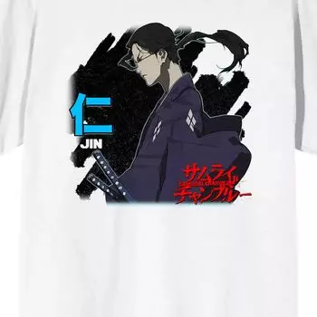 Мужская футболка Samurai Champloo Jin Kanji Licensed Character
