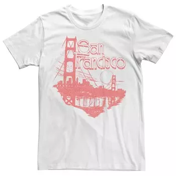 Мужская футболка San Francisco Golden Gate Destination California Licensed Character, белый