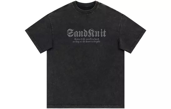 Мужская футболка SandKnit, Черный (длинные рукава)