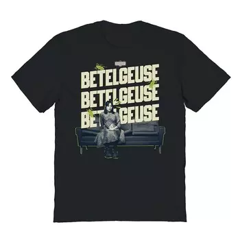Мужская футболка Say It 3 Beetlejuice с рисунком Beetlejuice Licensed Character, черный