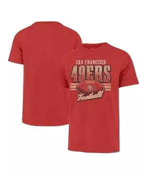 Мужская футболка Scarlet с эффектом потертости San Francisco 49ers Last Call Franklin '47 Brand, красный
